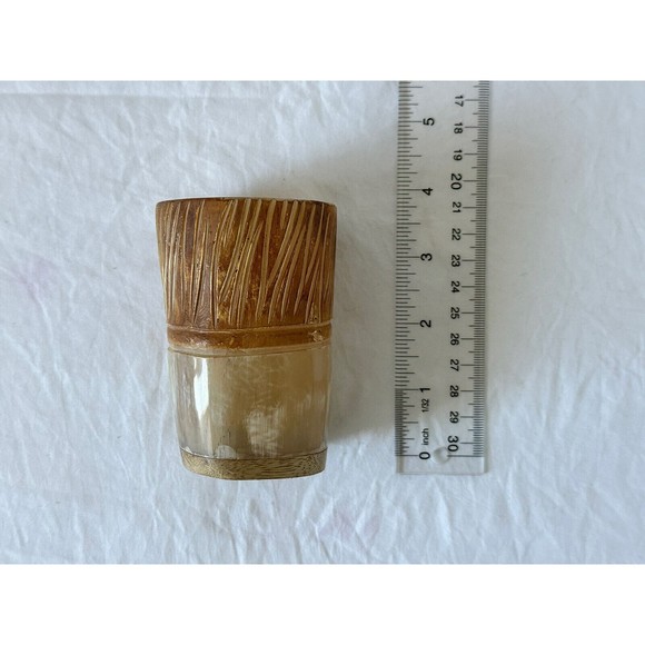 Viking Culture 4 Inch Viking Natural Animal Horn Grog Cup Shot Glass - Picture 4 of 4